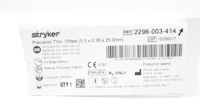 Stryker 2296-003-414 Precision Thin Offset 5.5 x 0.38 x 25.0mm (x)